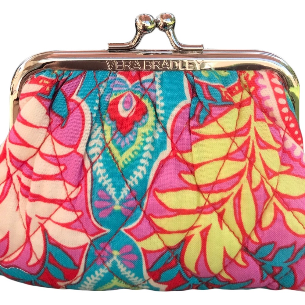 Vera Bradley Kiss Coin Purse Paisley in Paradise